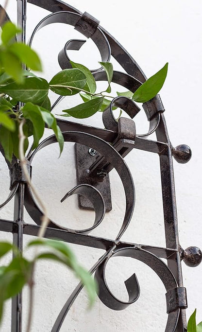 H Potter Outdoor Metal Wall Decor or Trellis for Climbing Plants Suitable as Art Garden Panel Roses Vines Privacy Includes Brackets for Hanging Gar214w1