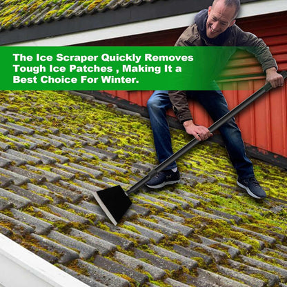 Floor Scraper, Garden Scraper Shovel, Cleaning Remove Tool With 88in Long Handle,Sturdy Tile Scraper for Ice, Tiles, Ceiling, Concrete, Tape, Glue - Heavy Duty Sharp Blade (4mm Thickness)