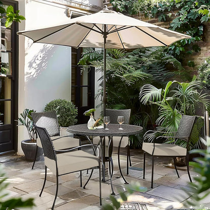 Favoyard Patio Chair Cushions 18.5 x 16 x 3 Inch Waterproof Outdoor Seat Cushions for Patio Furniture 3-Year Color Fastness Garden Sofa Couch Chair Pads with Handle & Adjustable Straps Set of 2, Beige