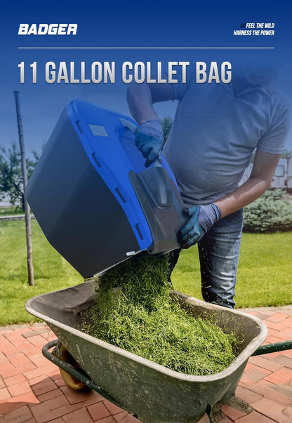 WILD BADGER POWER Lawn Mower 40V Brushless 16" Cordless, 5 Cutting Height Adjustments, Electric Lawn Mower, Quickly Folding Within 5’s, 20V*2 4.0AH Battery and Super Charger Included.