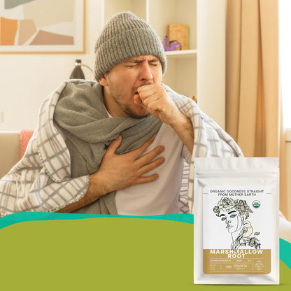 Marshmallow Root Tea (Althea Officinalis) – Organic Marshmallow Root – Throat Tea - Gut Lining, Digestion, Respiratory Health - Blood, Bones, Skin, Hair - Marshmellow Herb – 4 Ounces