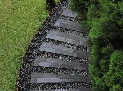 2lbs Black Pebbles for Indoor Plants, 1-2Inch Natural River Rocks for Aquarium, High Polished Decorative Stones for Vase Filler Fish Tank Landscaping Garden