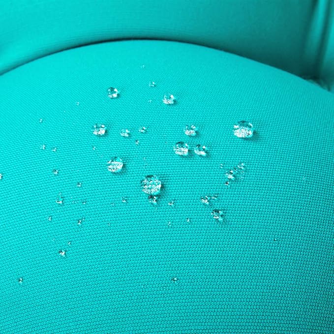 ARTPLAN All Weather Chair Outdoor Cushions Wicker Tufted Pillow with Back for Outdoor Furniture,Teal