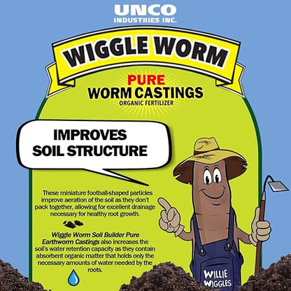 100% Pure Organic Worm Castings Fertilizer, 15-Pounds (2 Pack) - Improves Soil Fertility and Aeration for Houseplants, Vegetables, Gardens, and More – OMRI-Listed and Mineral-Dense