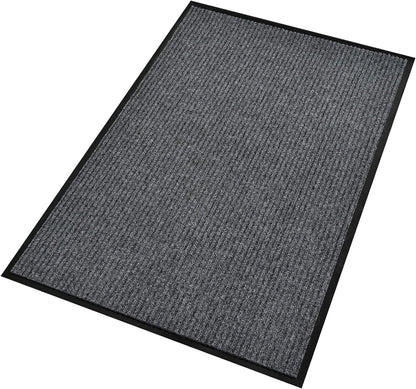 Profile Rubber Door Mat, 72x48inch, Heavy Duty, Entrance Doormat, Indoor and Outdoor, Waterproof, Easy Clean Shoe Scraper, Home Rug Welcome Mats for Entryway, Patio, Porch(Light Grey)