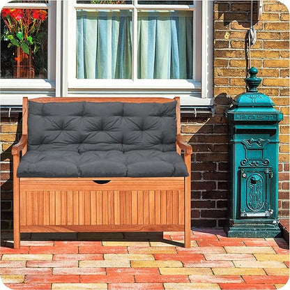 Replacement Cushions for Outdoor Swing, Outdoor Cushions for Patio Furniture with Backrest, Waterproof Thicken 4" porch swing cushions, for Outdoor Patio Garden Furniture(Dark grey 40 * 47 in)
