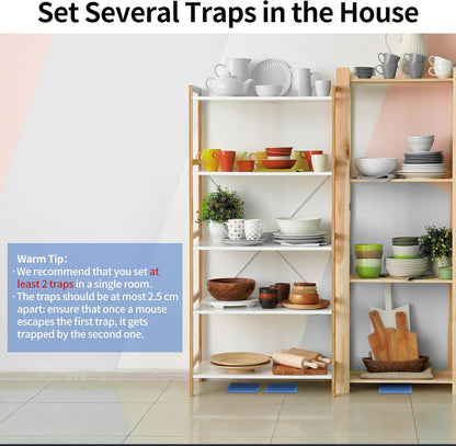 LULUCATCH Mouse & Insect Glue Traps, 10 Pack Pre-Scented Sticky Mouse Traps Indoor for Home, Non-Toxic Glue Boards for Mice, Cricket, Roach, Lizard, Bug, Pet Safe for House & Garage