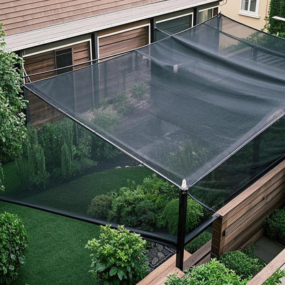 winemana 70% Black Shade Cloth, 3.3 x 13.3 FT Mesh Tarp for Garden Greenhouse Patio, Plants Heat Protection, Outdoor Sun Shade Cover, Resistant Netting Screen with Grommets for Growing Chicken Coop