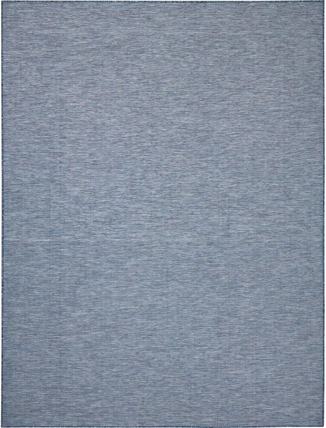 Nourison Positano Indoor-Outdoor Navy Blue 8' x 10' Area Rug, Easy Cleaning, Non Shedding, Bed Room, Living Room, Dining Room, Backyard, Deck, Patio (8x10)