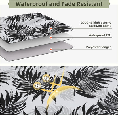 Favoyard Outdoor Seat Cushion 24 x 24 x 4 in Waterproof Pattern Fade Resistant Cover Removable Patio Furniture Cushions Deep Seat & Back Cushion Set with Adjustable Straps for Patio Chair Sofa Couch