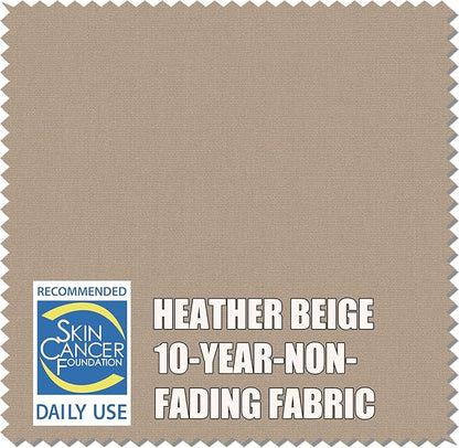 EliteShade USA Atlas 3-Tier 10x10FT Full Aluminum Cantilever Patio Umbrella for Outdoor restaurant Garden Courtyard Deck Pool and Marketing with Light(No battery),Heather Beige