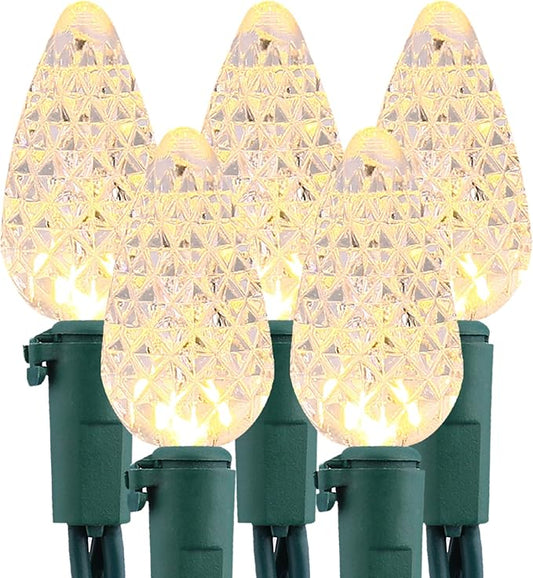 Brizled Gentle Twinkle C5 Christmas Lights, 33ft 100 LED Christmas String Lights, Connectable 120V Warm White Xmas Tree Light Indoor Outdoor Twinkle Xmas Light for Tree Home Holiday Wedding Decor