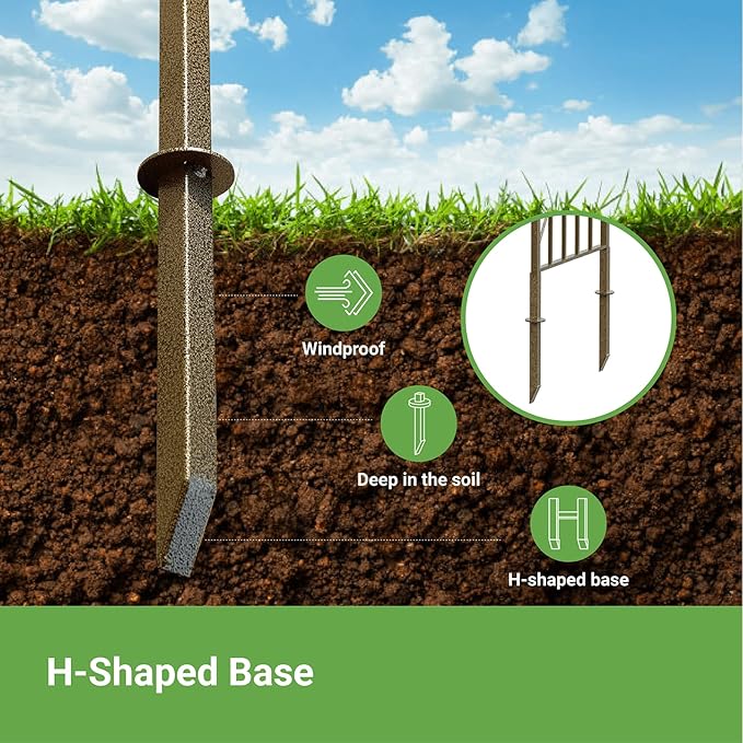 Metal Garden Arbor, 104.3” Tall Wrought Iron Archway for Climbing Plants & Flowers, British-Style Garden Trellis (Black)