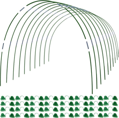 MAXPACE Greenhouse Hoops for DIY 2.8ft or Wider Grow Tunnel, Rust-Free Fiberglass Support Hoops Frame for Garden Fabric, DIY Plant Support Garden Stakes, Gardening Supplies, 50pcs