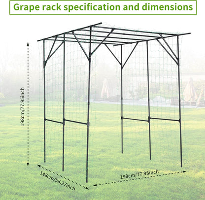 Lalahoni Large Garden Arch Trellis for Climbing Plants Outdoor, 78x78 inches Plastic-Coated Metal Grape Vine Support Arch Arbor Tall Trellis Yard Patio Lawn Yard Garden Decoration, Lightweight