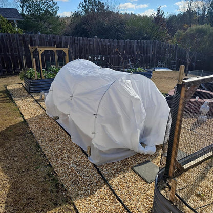 Garden Hoops Grow Tunnel, 6 Sets of 7FT Greenhouse Hoops for Raised Beds, Rust-Proof Fiberglass Frame for Garden Netting, Small Greenhouse Kit, Shade Cloth, Plant Row Covers, 30pcs