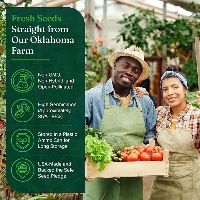 Heirloom Seeds for Planting Vegetables and Fruits - Survival Essentials 135 Variety Seed Vault - Medicinal Herb Seeds - Grow Healthy Non-GMO Food