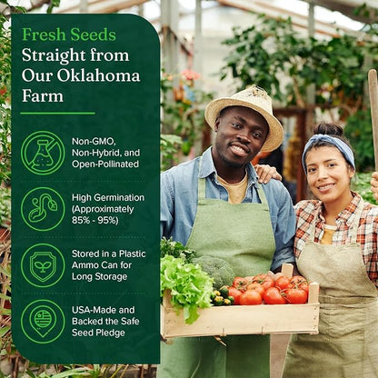 Heirloom Seeds for Planting Vegetables and Fruits - Survival Essentials 135 Variety Seed Vault - Medicinal Herb Seeds - Grow Healthy Non-GMO Food