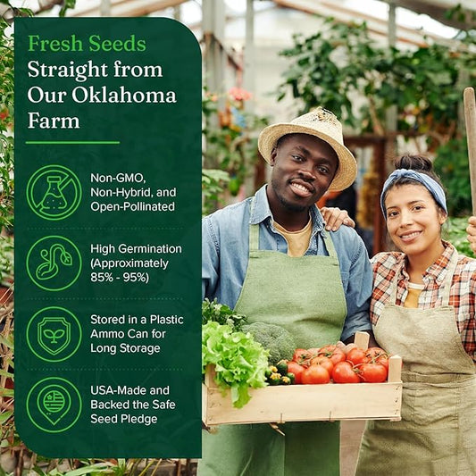 Heirloom Seeds for Planting Vegetables and Fruits - Survival Essentials 135 Variety Seed Vault - Medicinal Herb Seeds - Grow Healthy Non-GMO Food