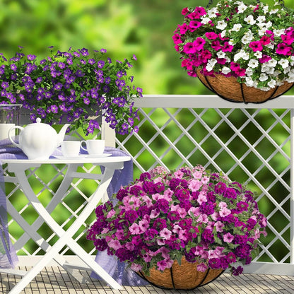 Halatool 2 PCS 14 Inch Round Coco Liners Hanging Basket 100% Natural Replacement Coconut Liners for Planters Garden Flower Pot Vegetables Herbs