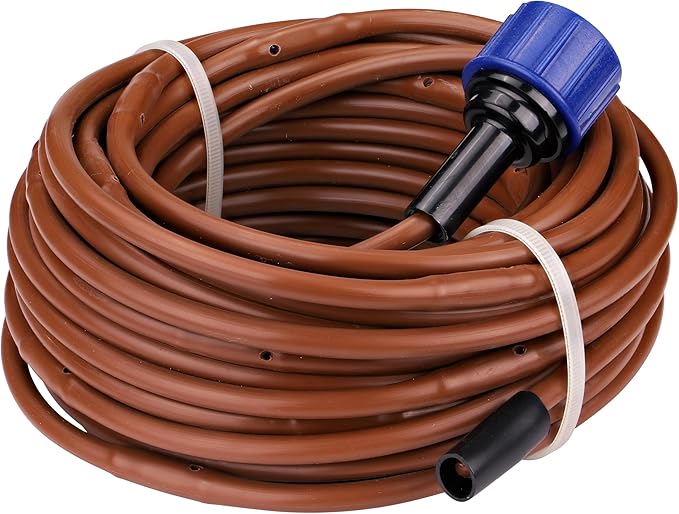 Raindrip R567DT Drip Irrigation Watering Kit for Vegetable Gardens Includes 50 feet of 1/4-Inch Dripline, 3/4-Inch FHT Adapter, 10 Hold-Down Stakes, 1 End Plug