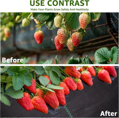 Heavy Duty Weed Barrier, 3.2oz Black Weed Blocker Fabric, Garden Fabric Weed Barrier, Weed Control Fabric Ground Cover, Landscape Fabric for Road, Gardening Mat (4FT*300FT)