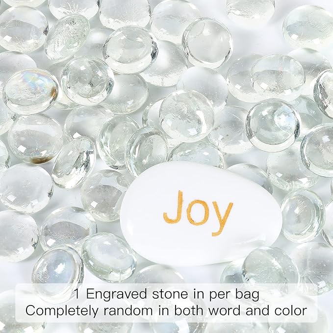 5LB Fire Glass Beads Flat Glass Marbles for Outdoor Fire Pit and Fireplace, Glass Gemstones for Vase Filler, Aquariums, Hydroponics Plants, Home Decor and Christmas DIY Craft, Clear