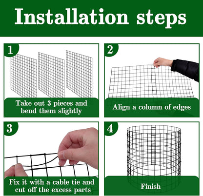 Adnee 10 Packs Wire Plant Protector from Animals - 12" H X 12" D Metal Mesh Plant Cage Covers - Sturdy Garden Bunny Barricades Chicken Wire Cloche for Plants Shrubs Vegetables Flowers