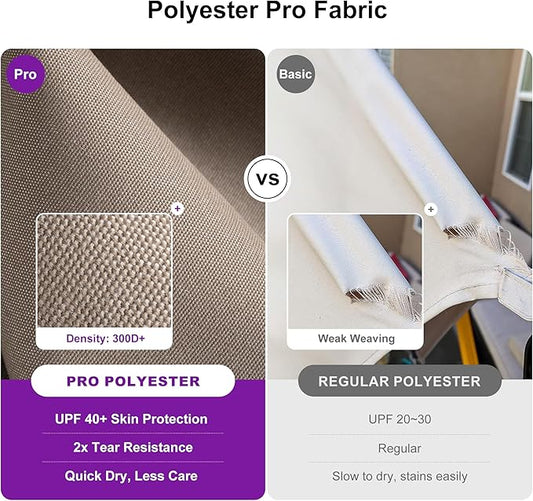 PURPLE LEAF 10 FT Outdoor Umbrella with Base Patio Cantilever Aluminum Umbrella with 3 Years Fade Resistance Recycled Fabric Offset Square with 360-degree Rotation for Deck Pool Garden, Ash Mocha