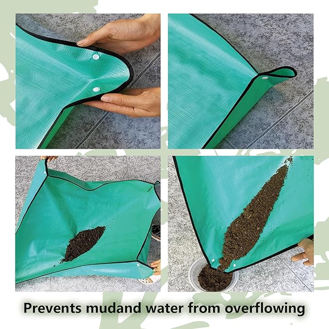 17-Piece Succulent Plant Care Tool Set, 26" and 39.4" Plant Transplanting Mats, Indoor Transplanting Supplies, Including Pot Transplantingg Mat, Mini Gardening Tool Set for Plant Care