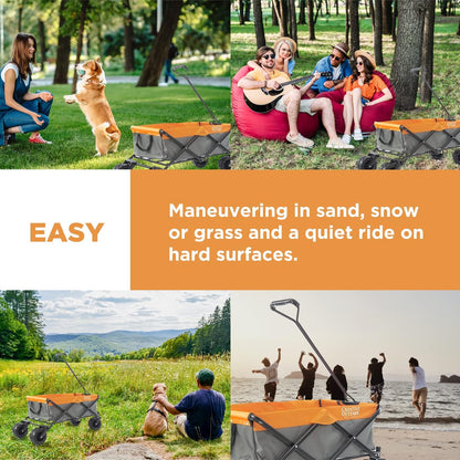 Creative Outdoor Original Folding Wagon All-Terrain Wheels