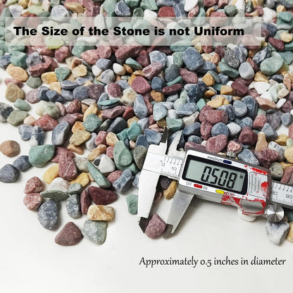 5LB Succulents Rocks for Plants Cactus Gravel Pebbles for Fish Tank 1/2 Inch Natural River Rocks for Vase, Aquarium, Landscaping,Bonsai,Terrarium Pebbles, Mixed Color