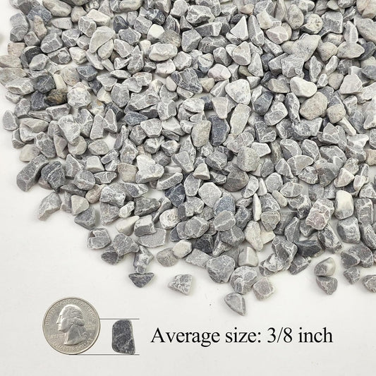 20lbs Grey Pebbles for Landscaping, 3/8inch Small Rocks for Gardening Succulent Cactus Plants, Natural Polished Pebbles, River Rocks for Plants, Vases