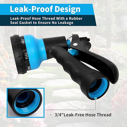 NEXCOVER Hose Nozzle, Garden Hose Nozzle - 7 Adjustable Watering Patterns, Heavy Duty Hose Nozzle Sprayer, Garden Sprayer Hose Attachment for Car Washing,Watering Plants,Pets Showering,Lawns Cleaning