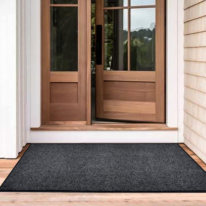 Profile Rubber Door Mat, 72x48inch, Heavy Duty, Entrance Doormat, Indoor and Outdoor, Waterproof, Easy Clean Shoe Scraper, Home Rug Welcome Mats for Entryway, Patio, Porch(Grey)