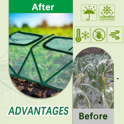 47.2" *14.6" *13.4" Foldable Garden Row Accelerator Plants Cover for Raised Garden Bed, Mini Greenhouse Cover with Two Air Hole and Breathable Mesh, Frost Cover for Plant Vegetable Seedling Protector