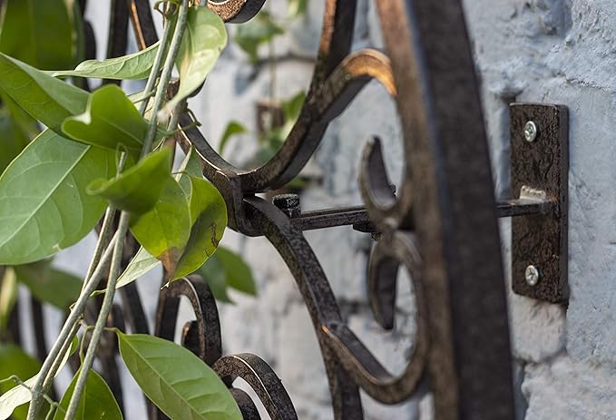 H Potter Outdoor Metal Wall Art Decor or Trellis for Climbing Plants Garden Panel Roses Vines Privacy Includes Brackets for Hanging X Large with 4 Mounts