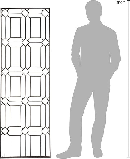 H Potter Outdoor Metal Wall Decor or Trellis for Climbing Plants Art Garden Panel Roses Vines Privacy Includes Brackets for Hanging GAR258W1