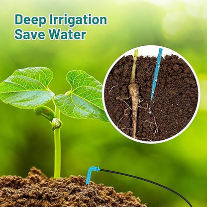Automatic Drip Irrigation Kit, 8W Solar Irrigation System for Garden with Digital Programmable Timing Modes, Solar Watering System Take Care Your Plants