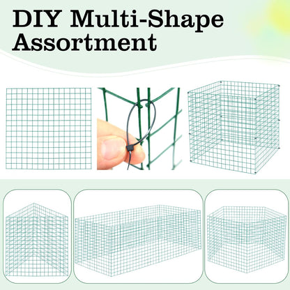 4 Packs Wire Plant Protectors,15.3" X 15.3" Wire Mesh Plant Protector cage,DIY Garden and Vegetable Protectors,Plant Cage to Protect Plants from Animals