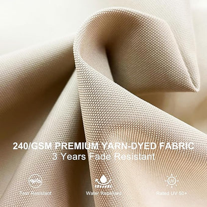 PURPLE LEAF 9' X 11' Patio Umbrella Outdoor Rectangle Umbrella Large Cantilever Umbrella Windproof Offset Heavy Duty Sun for Garden Deck Pool Patio, Beige