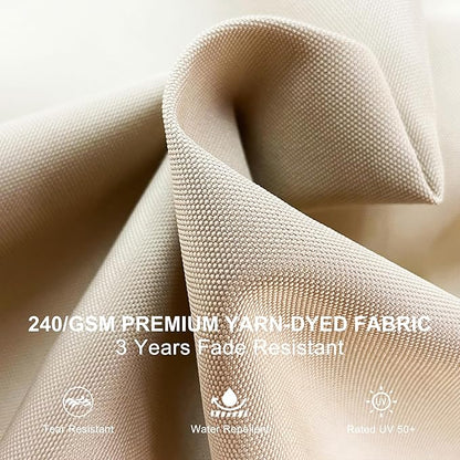 PURPLE LEAF 9' X 12' Patio Umbrella Outdoor Rectangle Umbrella Large Cantilever Umbrella Windproof Offset Heavy Duty Sun for Garden Deck Pool Patio, Beige