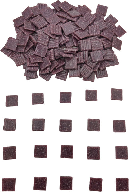3/4 inch Quartz Glass Mosaic Tiles for Crafts, 1.1 LB, Square Mosaic Pieces for DIY Picture, Home Mosaic Decoration (Purple)