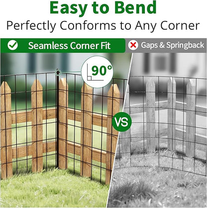 AMAGABELI GARDEN & HOME 24in(H)×50ft(L) Black Adaptive Bending Annealing Wire Mesh Welded Wire Fence for Outdoor Yard Greenhouse Plant Protection Poultry Netting