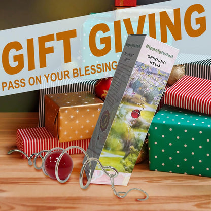 Wind Spinner Tail with Red Glass Orb,Wind Spinners Stabilizer Gazing Ball Spiral Tail,Decorative Wind Spinner Spiral Sun Catcher,Indoor Outdoor Hanging Rotating Garden Decoration-13 in