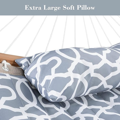 SUNCREAT Tree Hammocks for Outside, Portable Hammocks with Carrying Bag, Gray Pattern