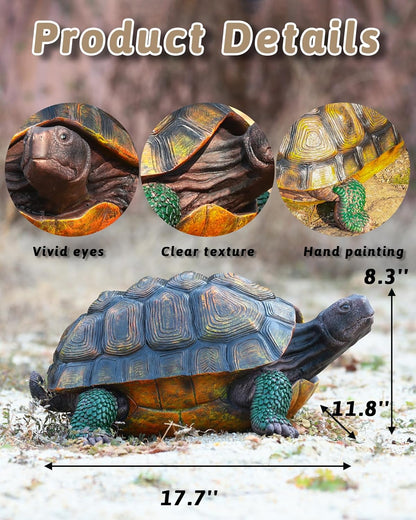 Turtle Statue,Resin Garden Sculpture Indoor/Outdoor Yard Lawn Ornament,Home Decor (Extra Large)