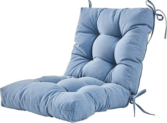 ARTPLAN All Weather Chair Outdoor Cushions Wicker Tufted Pillow with Back for Outdoor Furniture