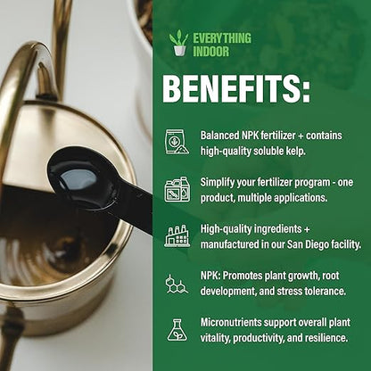Humboldts Secret Everything Indoor Plant Food with Kelp | Liquid Concentrate Indoor Plant Fertilizer 3-3-3 All Purpose Plant Food for House Plants (8 Ounce)