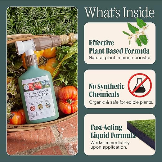 Organic Protectant for Tomato, Fruit & Vegetable Boost 16oz Ready-to-Spray | 3-in-1 Immunity Enhancer & Yield Booster | Organic Approved & Safe for Edible Crops